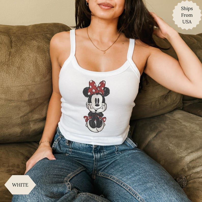 Disney Classic Minnie Mouse Shirt Retro Minnie T-Shirt for Disneyland Trip, Disneyland Holiday Family Matching Shirt, Disney Minnie Gift Tee bild 6