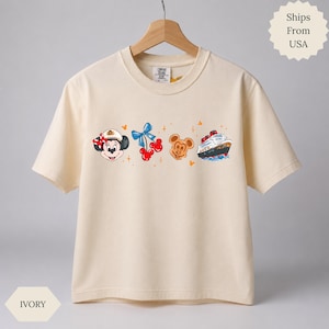 Boxy Tee Disney Cruise Shirt, Family Cruise Vacation Tee, Matching Disney Trip Shirt, Minnie Cruise Outfit, Magical Vacation Gift