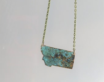 Patina Montana State Necklace