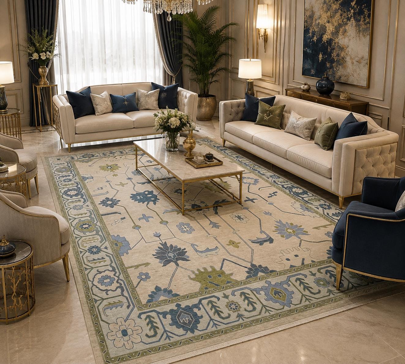 Cream Ivory Classic Floral
