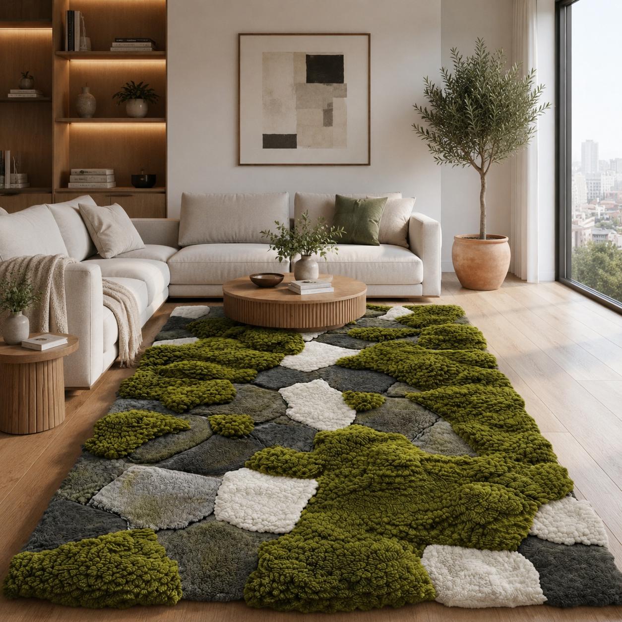 Olive Stone Moss Path