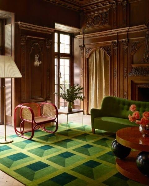 Forest Green Cube Grid