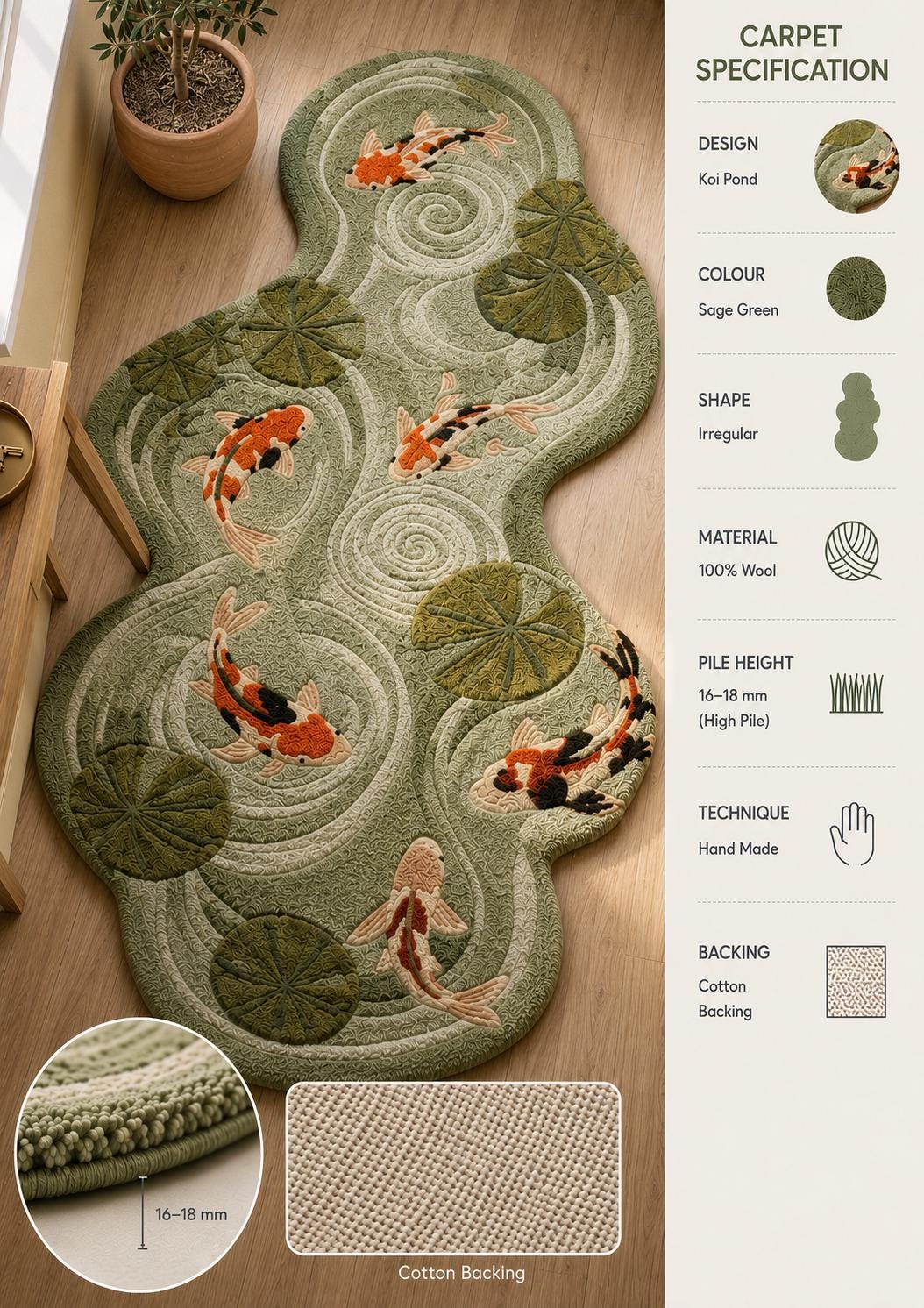 Sage Celadon Koi Pond