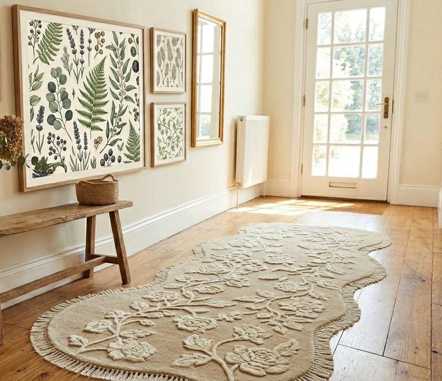 Cream Ivory Rose Relief