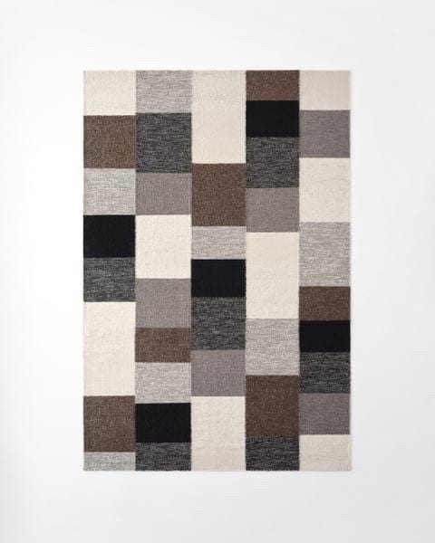 Charcoal Ivory Geometric Patch