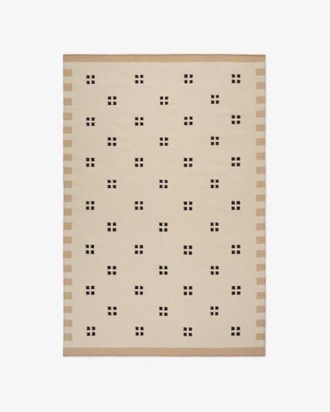 Cream Black Dot Grid