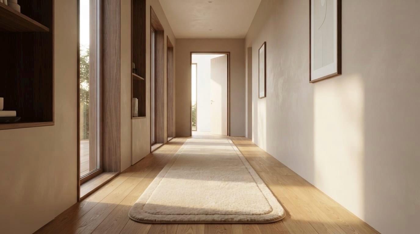 Ivory Taupe Rounded Runner