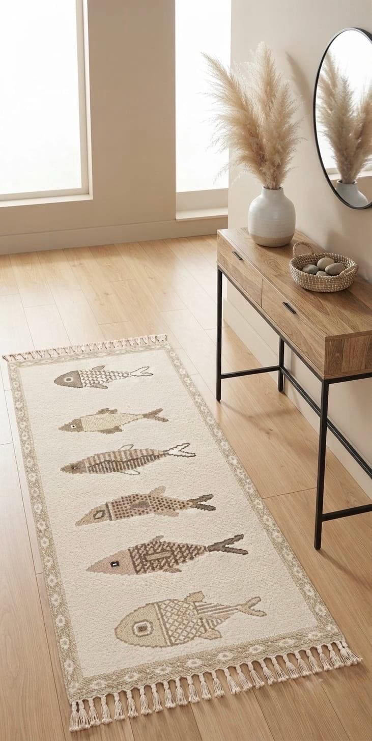 Ivory Taupe Fish Diamond