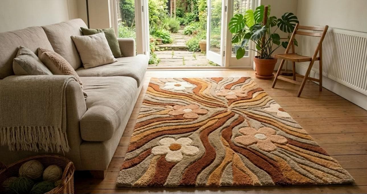 Rust Camel Daisy Wave