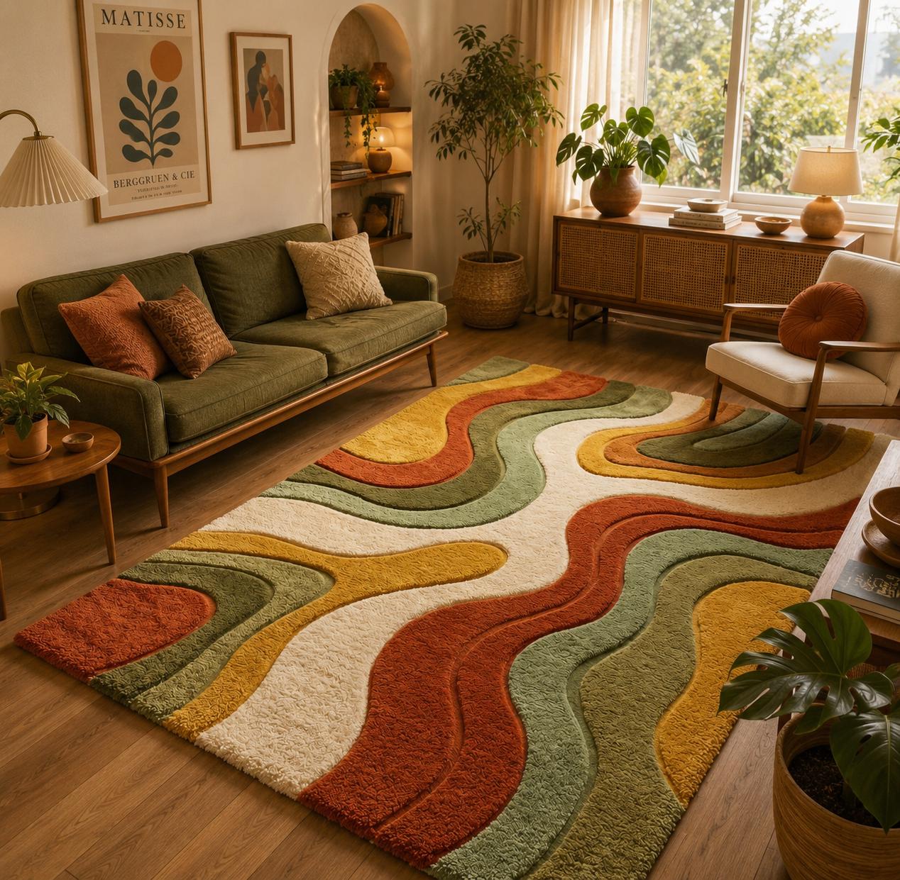 Sage Terracotta Wave Curve
