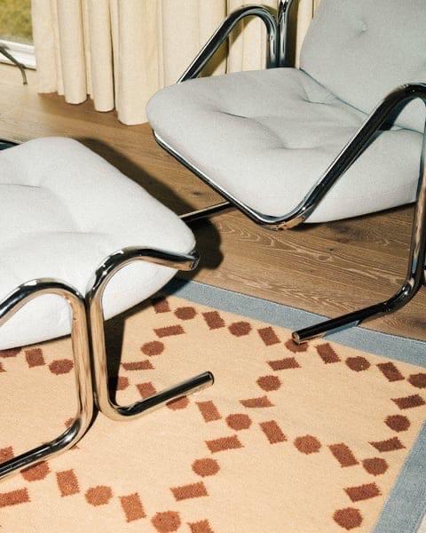 Cream Rust Geometric Dot
