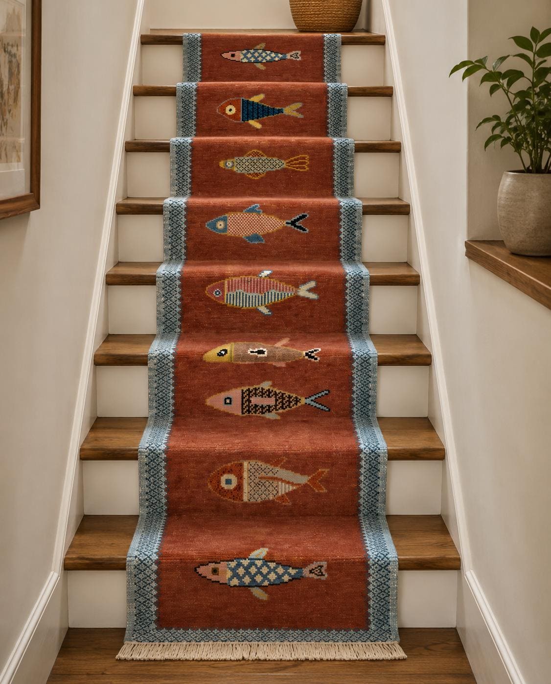 Terracotta Fish Stair Runner