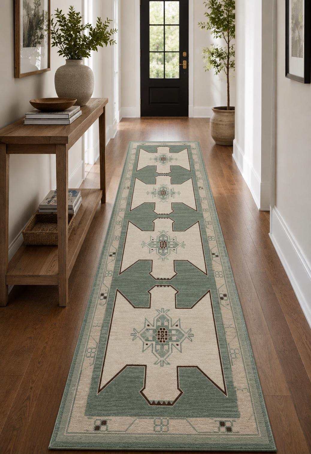 Sage Ivory Oushak Medallion