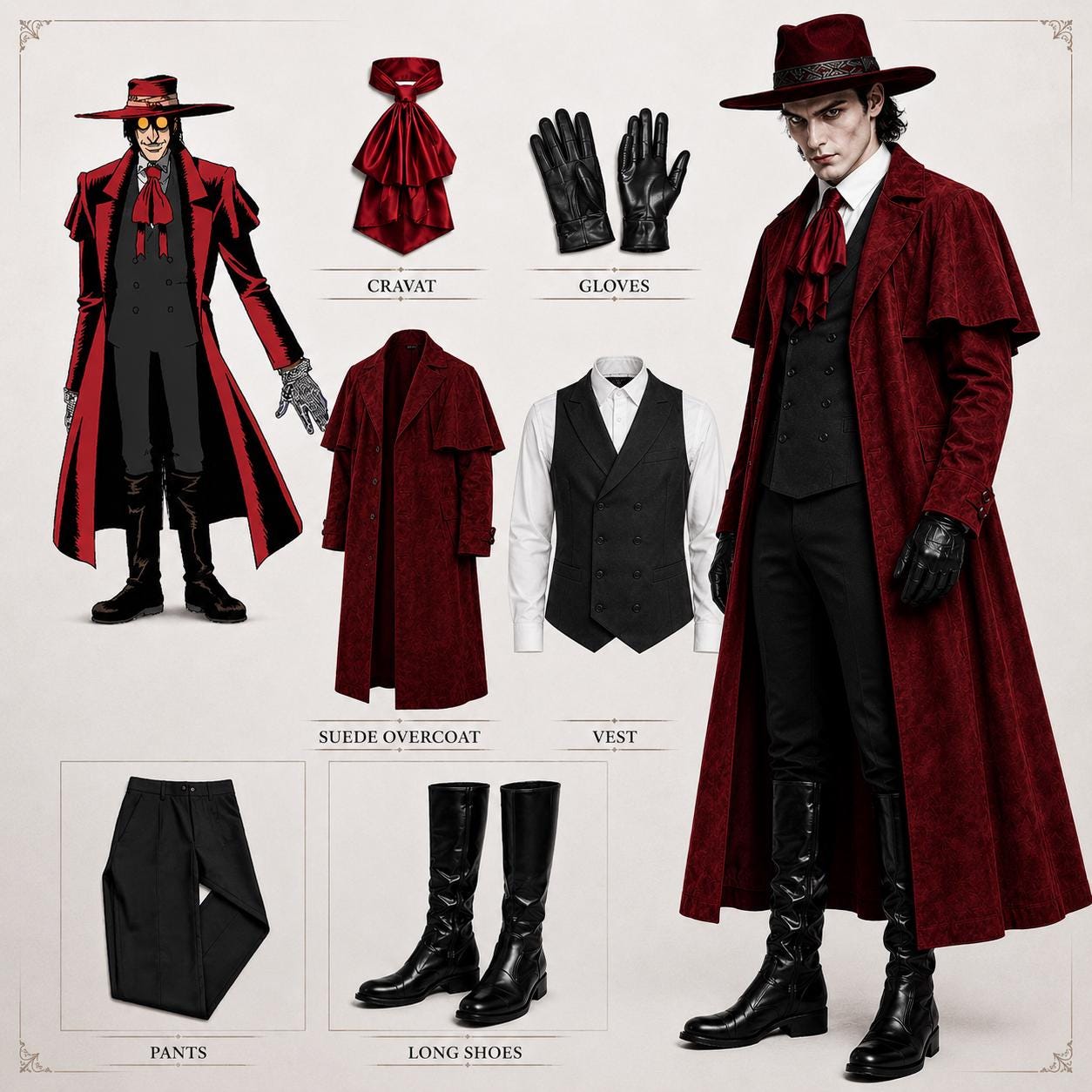Alucard Hellsing Gloves - Etsy
