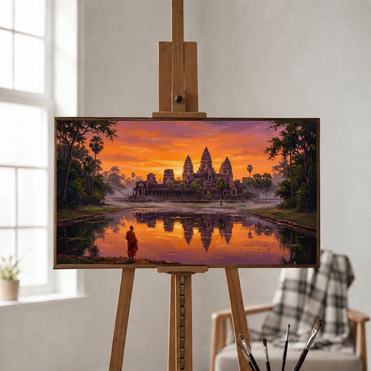 Cambodian oil painting - Etsy 日本