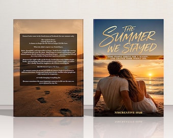 Romance Premade Book Cover Design for Contemporary Love Stories, Women’s Fiction, Drama & Summer Romance Novels