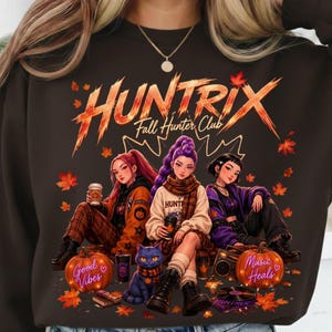 Huntrix Fall PNG | KPop Demon Hunters PNG | Autumn Pumpkin PNG | Halloween Pumpkin | Pumpkin Spice | Cozy Fall Shirt Design