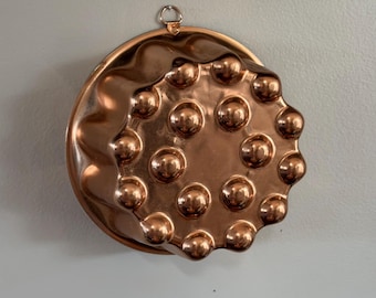 Forma de cobre vintage para bolo e gelatina – Decoração de parede