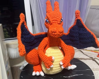 Charizard Amigurumi XXL Handmade – Pokémon Crochet Plush