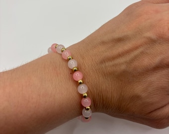 Colorful Glass Beaded Stretch Bracelet