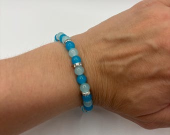 Colorful Glass Beaded Stretch Bracelet