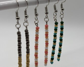 Colorful Beaded Drop Dangle Earrings