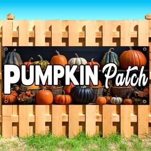Pumpkin Patch Banner 13 oz | Non-Fabric | Heavy-Duty Vinyl Single-Sided With Metal Grommets SB00277