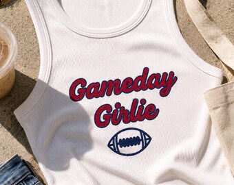 Gameday Girlie Tank Top | Football Season Crop Tank | Cute Game Day Outfit | Tailgate Tank Top | College Football Apparel
