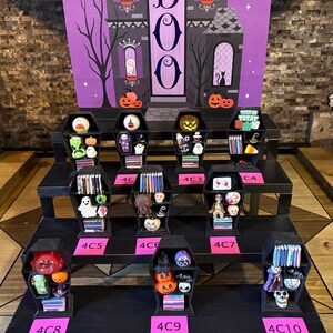 3-D Bookshelf Standing Ornaments, Mini Coffin Collection for Halloween - CHOOSE TWO