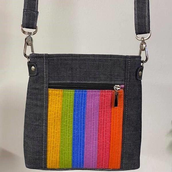 The Zeta Cross Body Bag PDF Sewing Pattern with full video sew along