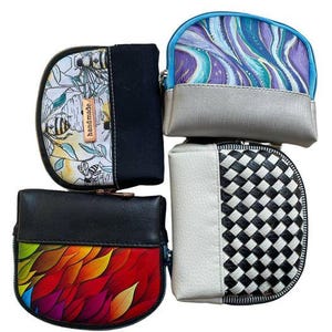 The Weaver Coin Purse PDF sewing pattern with full video tutorial, also including FREE bonus pattern for two additional weave designs.