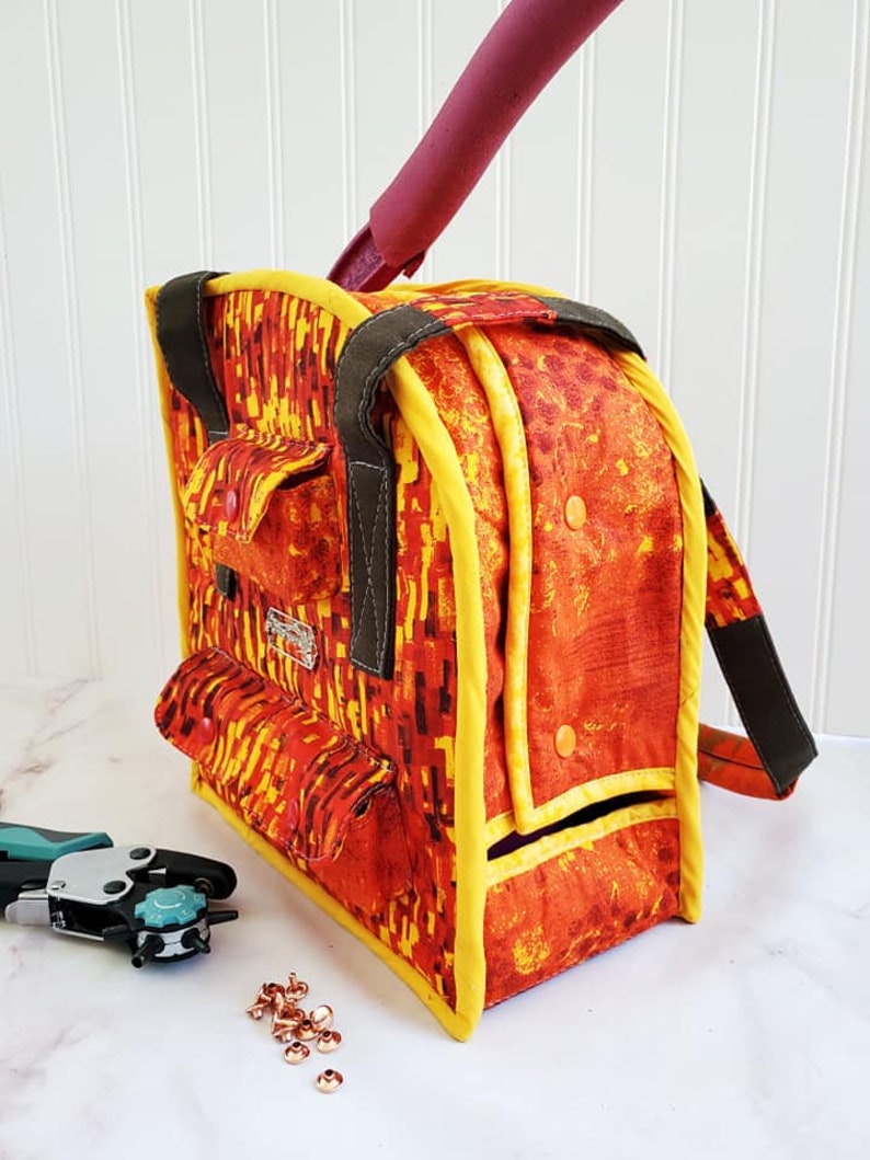 The Pi 'Rivet Press' Carry Bag PDF Sewing Pattern with FULL VIDEO tutorial image 3