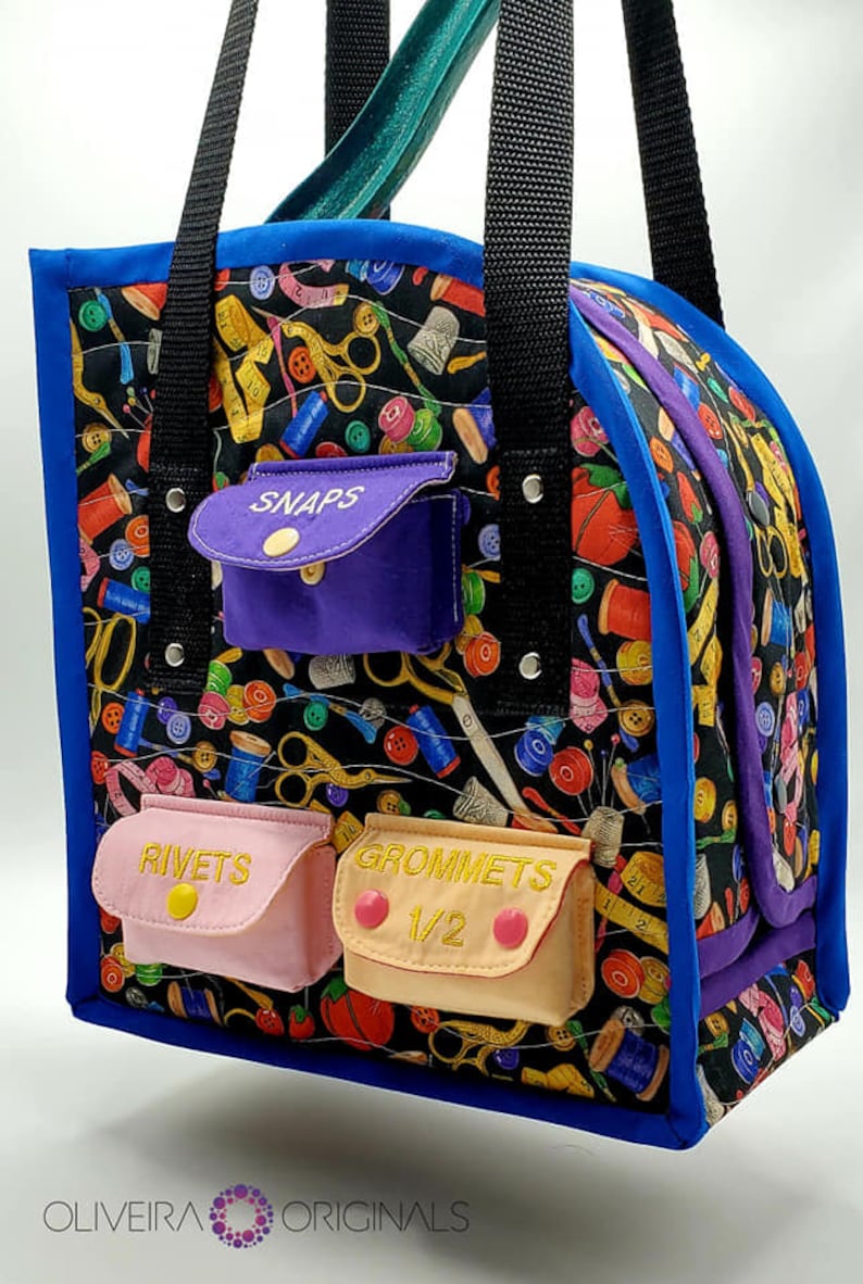 The Pi 'Rivet Press' Carry Bag PDF Sewing Pattern with FULL VIDEO tutorial image 4