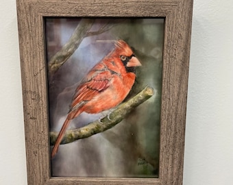 Ol’ Red Bird hand painted porcelain