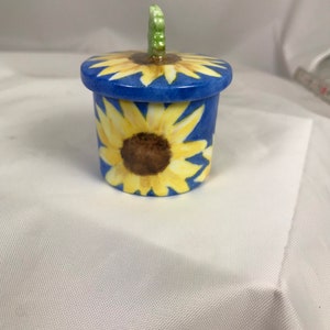 Dispensador de sellos de porcelana con forma de amapola, margarita o girasol