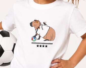 Capybara Soccer World cup Germany Kids Tee | Capybara Illustration