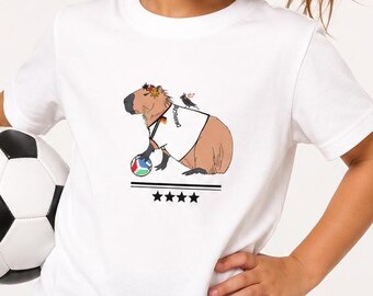 Capybara Copa Mundial de Fútbol Alemania Camiseta para niños / Ilustración de Capybara