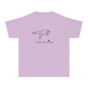 Joie de Vivre Fox Illustration Youth Tee | Playful Minimalist Kids Shirt image 6