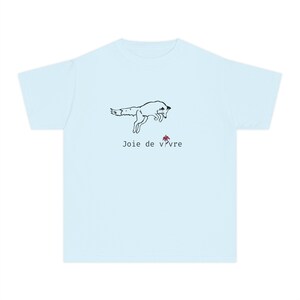 Joie de Vivre Fox Illustration Youth Tee | Playful Minimalist Kids Shirt image 4