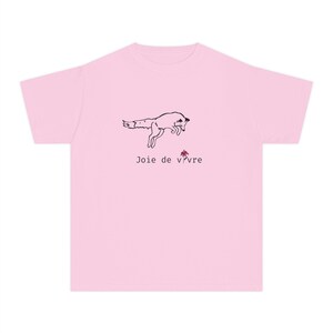 Joie de Vivre Fox Illustration Youth Tee | Playful Minimalist Kids Shirt image 7