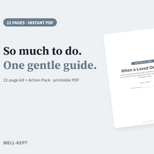 When a Loved One Dies Binder | Step by Step Checklist After Death of Parent | Executor Estate Organizer Planner | Bereavement Gift PDF