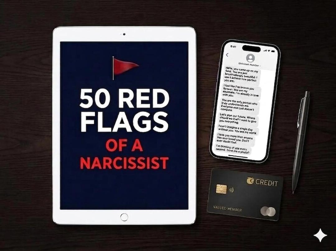 50 Red Flags of a Narcissist PDF | Love Bombing Gaslighting Devaluation ...