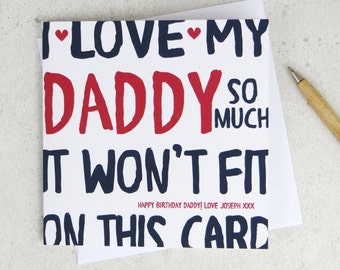 Funny Daddy Birthday Card - fathers day card - card for daddy - birthday card - funny card - daddy birthday - uk