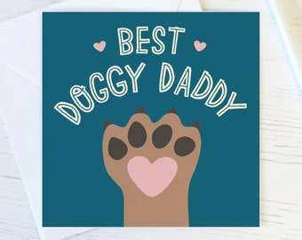 Carte de fête des pères papa chien - du chien - carte d'anniversaire de papa - carte pour papa - fête des pères - carte drôle - carte de chien - papa doggy - papa chien