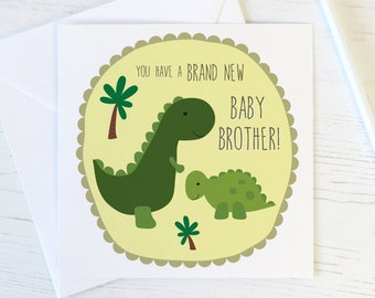 Cute 'New Baby Brother!' Card for Big Brothers