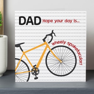 Radfahren Wortspiel Geburtstagskarte für Papa / Vatertag / Lustige Fahrrad Karte