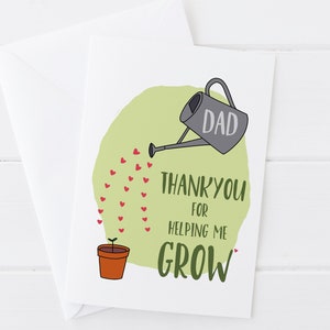 Papa, merci de m'avoir aidé à grandir - carte de fête des pères pour