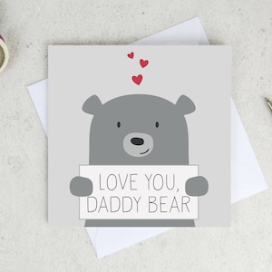 Je t'aime papa ours - carte de fête des pères - carte pour papa - première carte de fête des pères - carte ours mignon - carte papa - fête des pères - papa ours