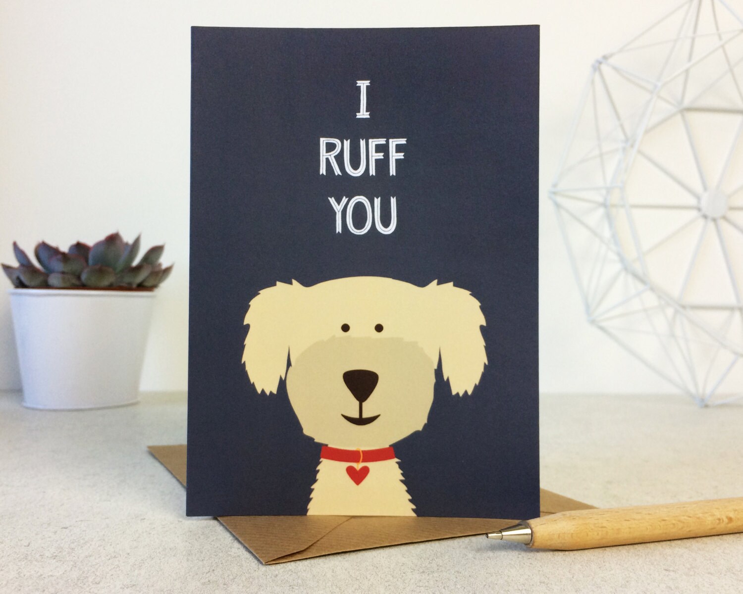 I Ruff You Dog Love Card anniversary card love card Etsy