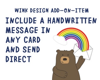 Handwrite my card and send it direct - ADD-ON listing - cards sent direct - write and send - handwritten message inside card